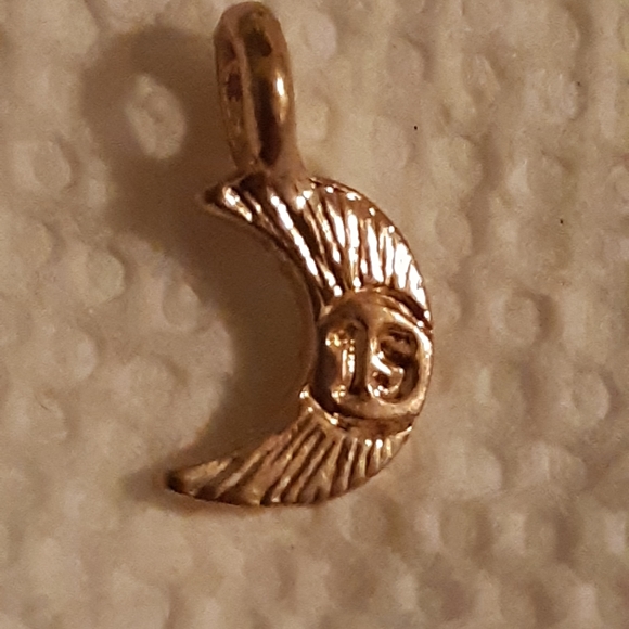 Crescent Moon Pendant with Stones - Picture 2 of 6